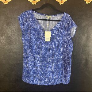 Grand & Greene Blue And White Top Size Medium